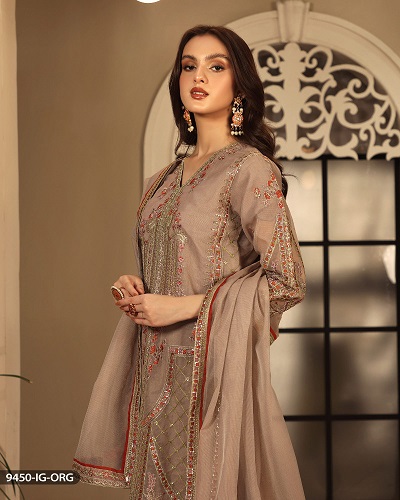 FORMAL 3PC EMBROIDERED SUIT 9450-IG-ORZ.NT
