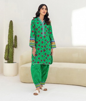 Shirt Shalwar - Green - Lawn Suit - 0214