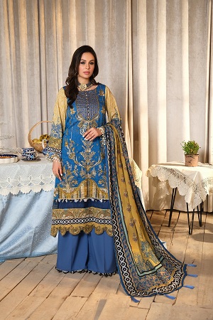 NIKITA UNSTITCHED EMBROIDERED LAWN SUIT DC1231