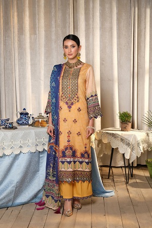 ALLA UNSTITCHED EMBROIDERED LAWN SUIT