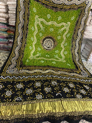 Indian gajji silk chunri with kamdani work dupatta (11)