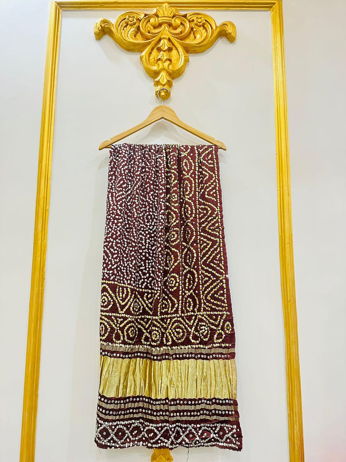 Gajji silk with Kamdani Maroon