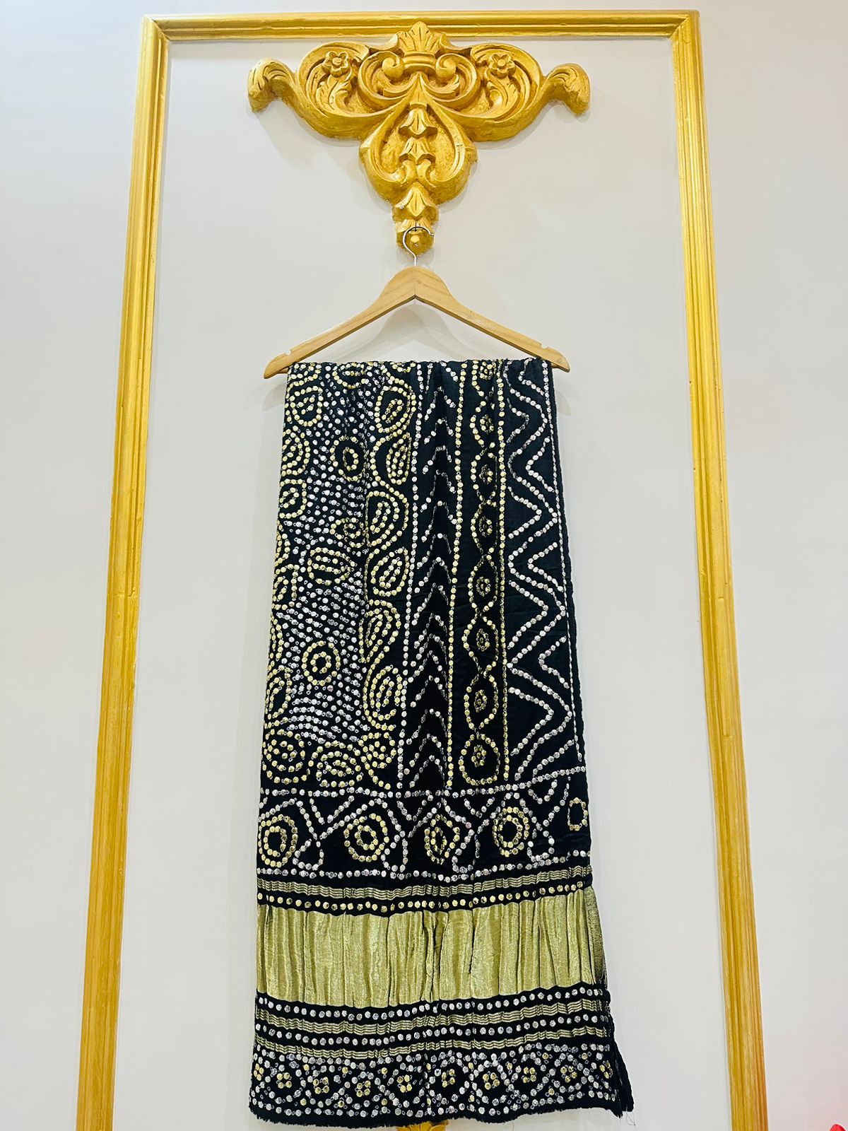 Gajji silk with Kamdani Navy Blue