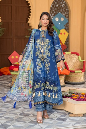 ELISA UNSTITCHED EMBROIDERED LAWN SUIT