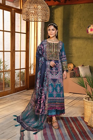 ESHAL-UNSTITCHED-EMBROIDERED LAWN SUIT