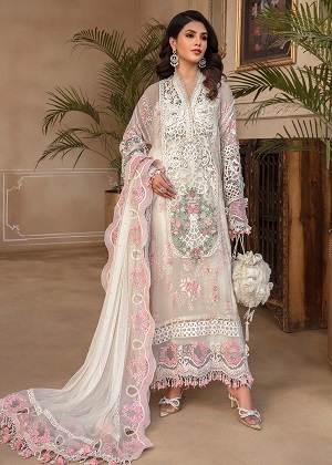 Off White Embroidered Suit - Maria B - Mbroidered Heritage Edition