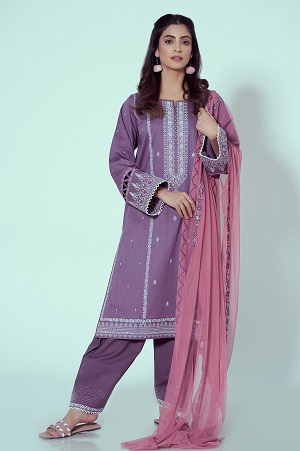 Unstitched 3 Piece Puff Printed Lawn Suit