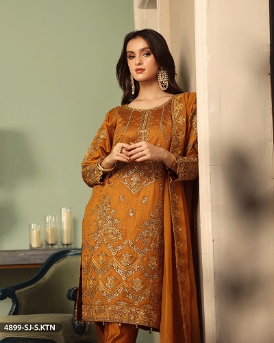 FORMAL 3PC EMBROIDERED SUIT 4899-SJ-S.KTN
